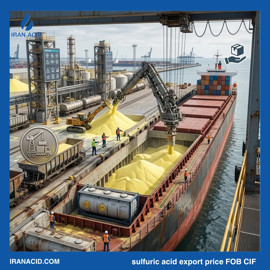 sulfuric acid export price FOB CIF