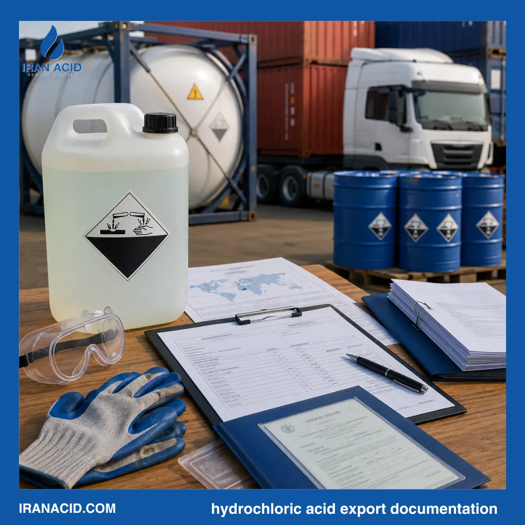 hydrochloric acid export documentation